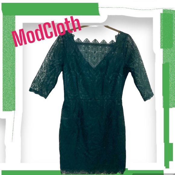 HOST PICK 🌟🌟🌟ModCloth Soieblu Green Dress Medium - Picture 2 of 5